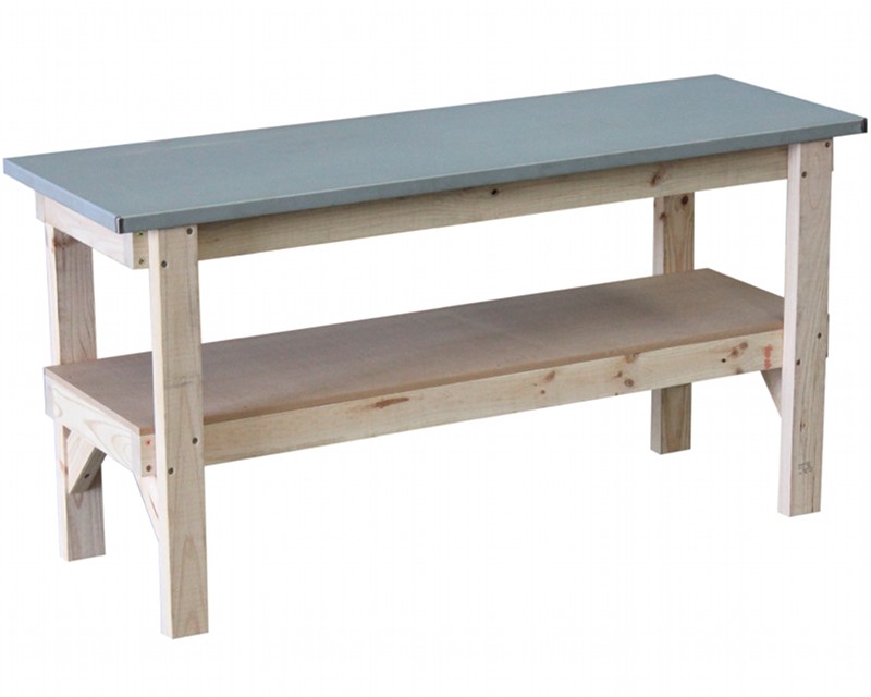 Work bench 1800 x 600 with steel laminated bench top